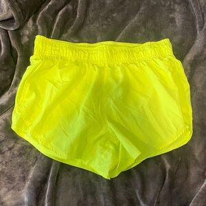 Athletic Works Neon Yellow Women's Athletic Shorts